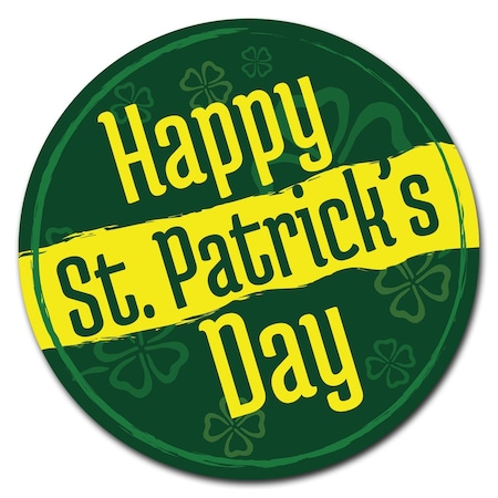 Signmission Corrugated Plastic Sign With Stakes 24in Circular-Happy St Patrick Day C-24-CIR-WS-Happy st Patrick Day 2